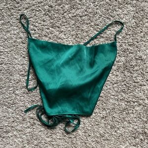 Lace-Up Cowl Neck Tank